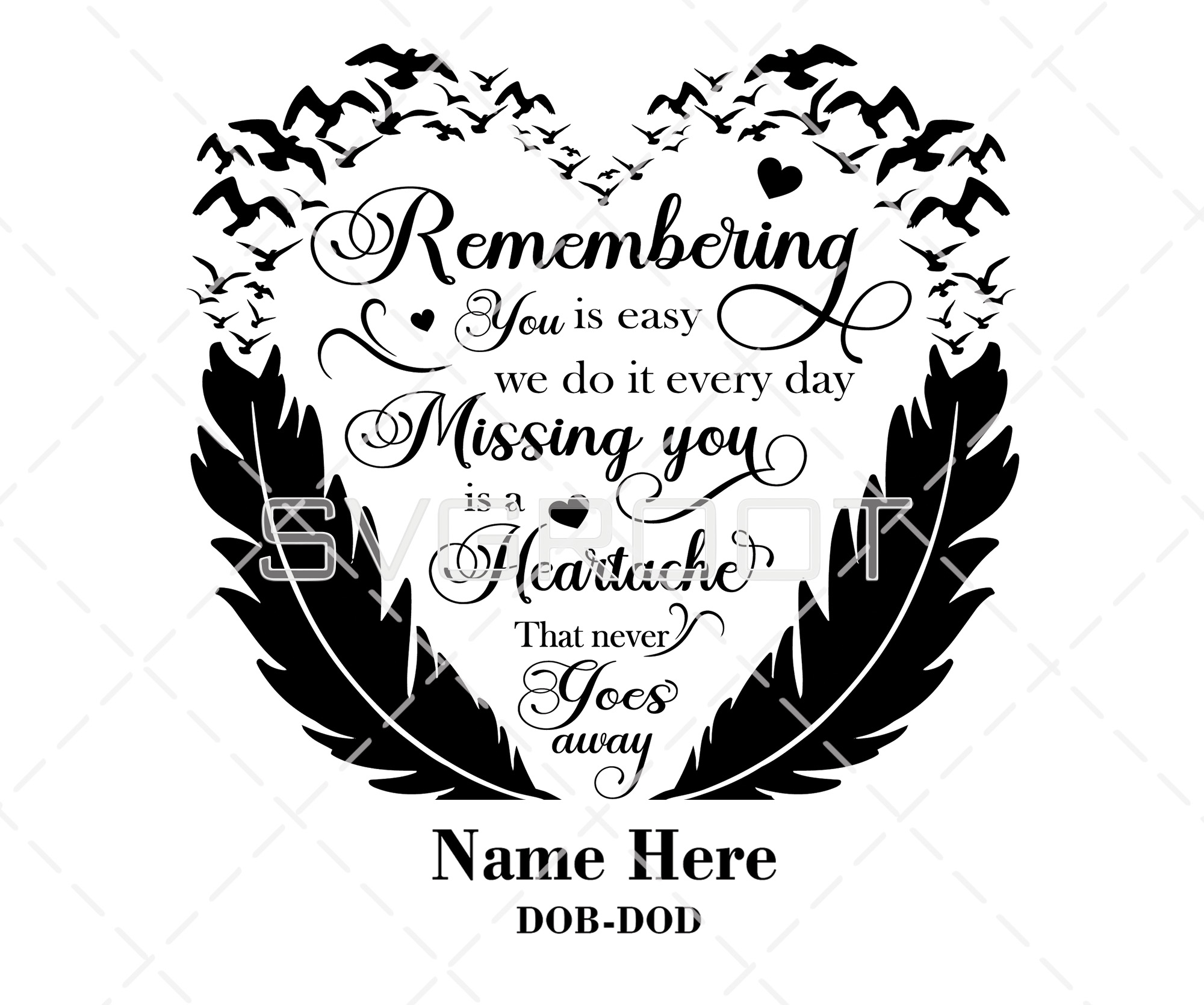 Remembering You Is Easy Flying Birds From Feather Svg Png